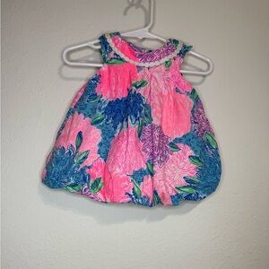 Lilly Pulitzer Pink and Blue Floral Kids Dress